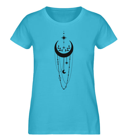 Organic Damen T-Shirt SYMBOLS IV Karibik Blau