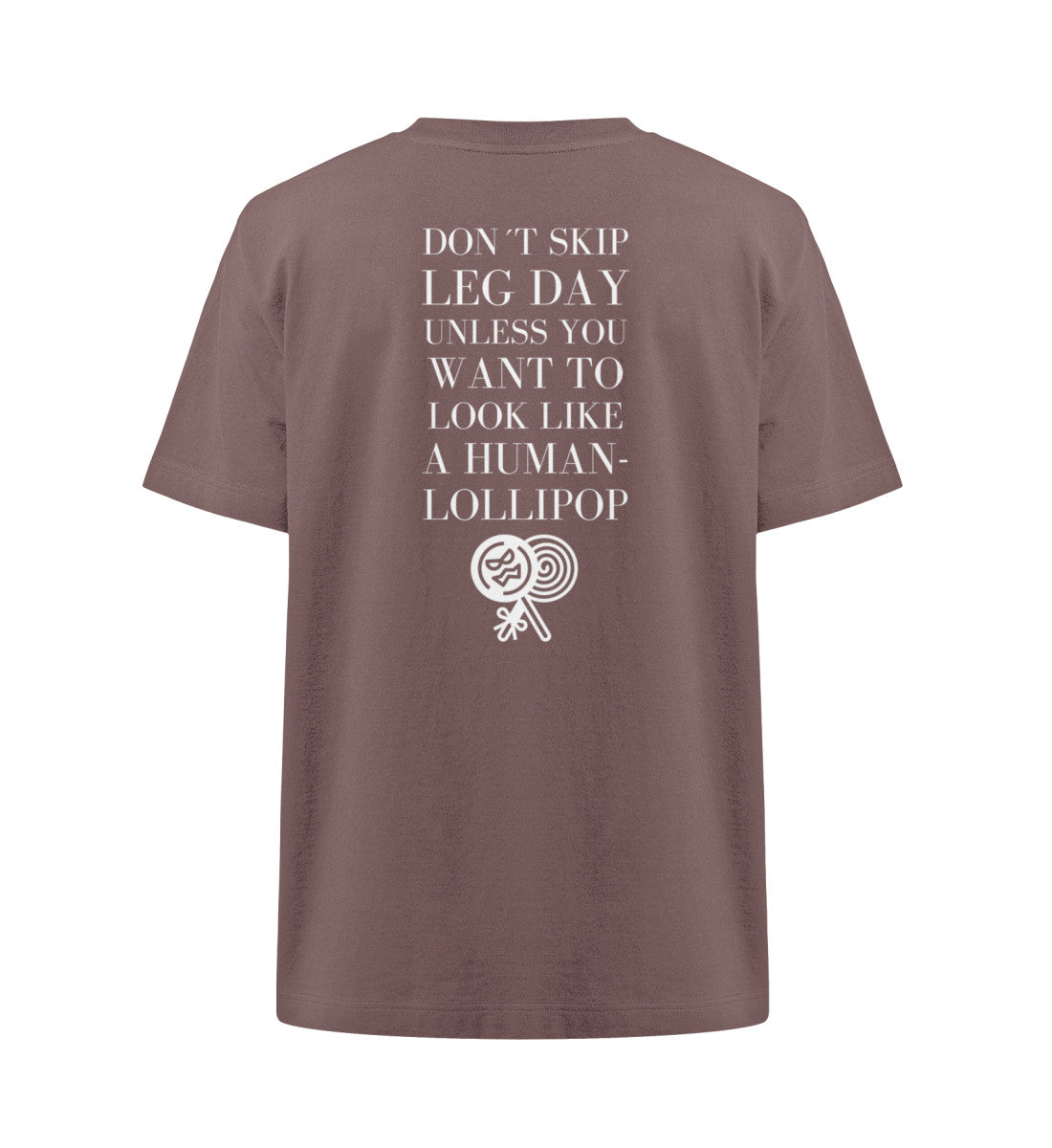 Organic Unisex Heavy Oversized T-Shirt "DON'T SKIP LEG DAY" Kaffa Coffee