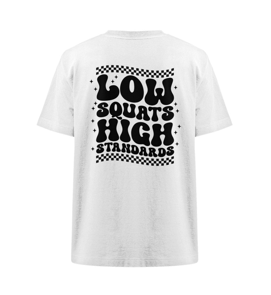 Organic Damen Heavy Oversized T-Shirt "LOW SQUATS" White