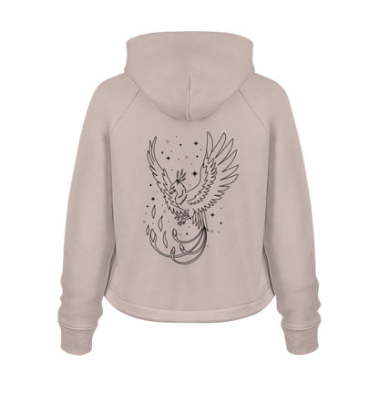 Damen Organic Boxcut Hoodie "MYSTICAL" Cream Heather Pink