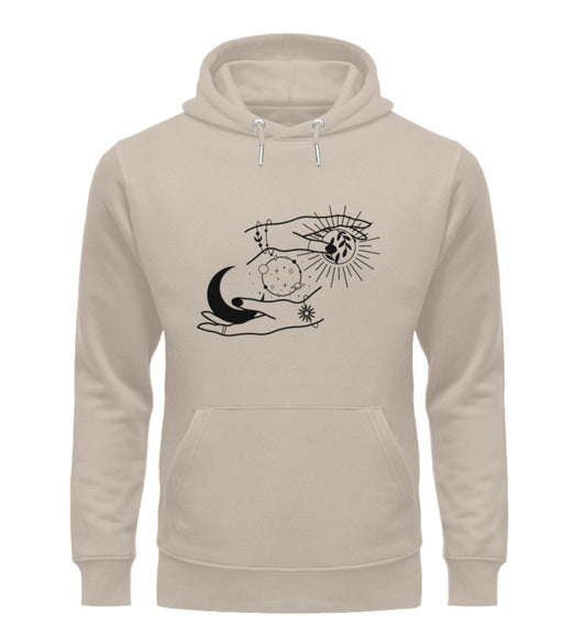 Organic Unisex Hoodie SYMBOLS III Desert Dust