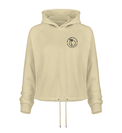 Damen Organic Boxcut Hoodie "BOOTY" Front Natural Raw