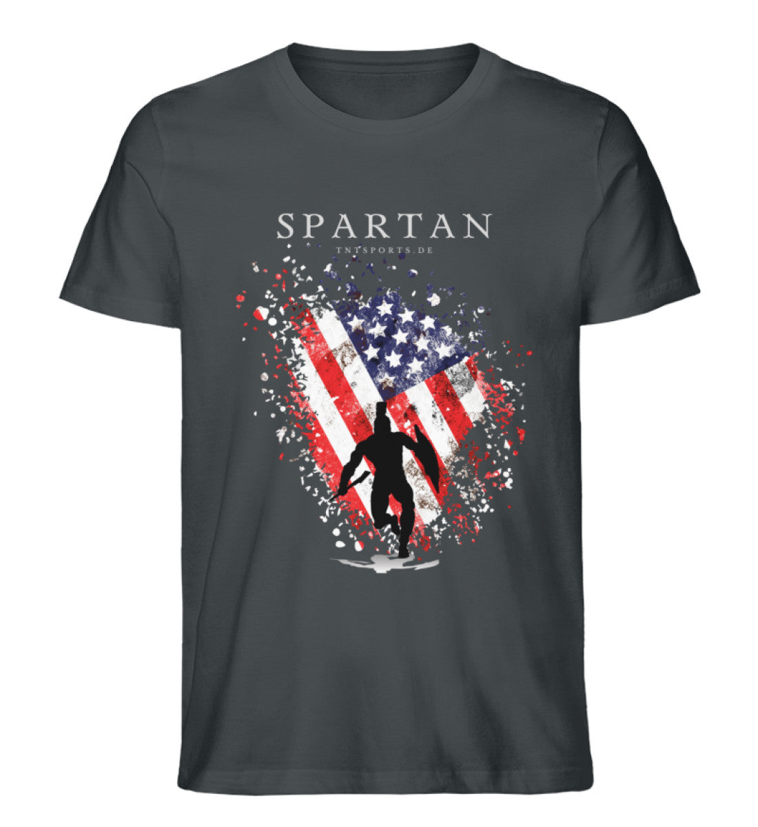 Organic Premium Unisex T-Shirt "USA SPARTAN II" India Ink Grey
