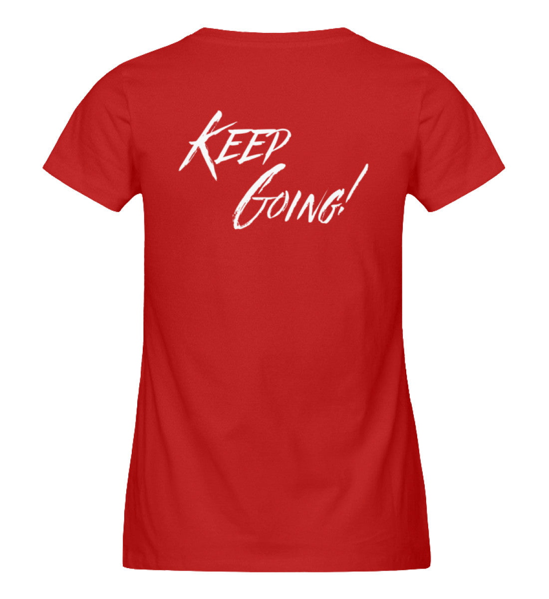 Organic Damen T-Shirt "KEEP GOING" Red