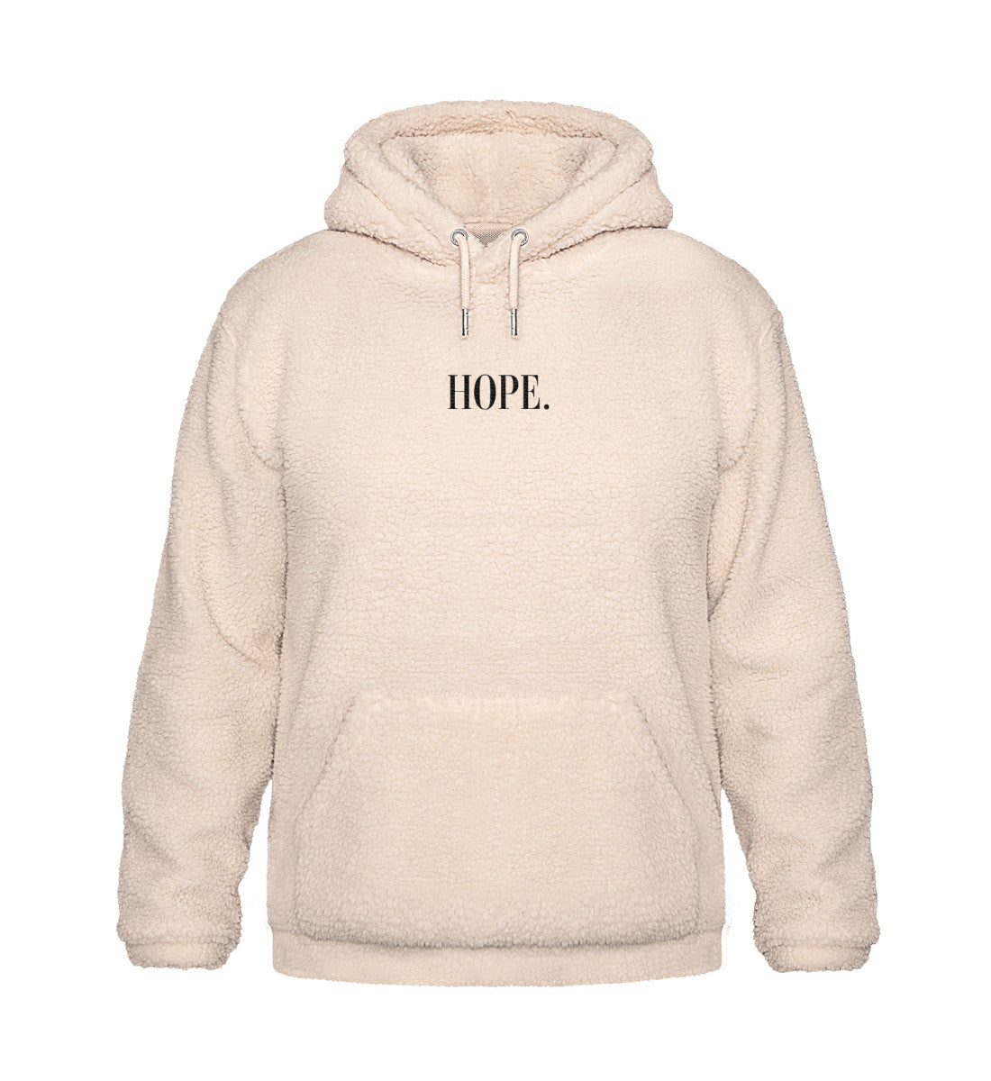 Organic Sherpa Hoodie "HOPE" Natural