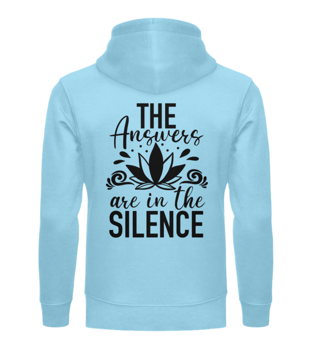 Organic Unisex Hoodie SILENCE Himmelblau