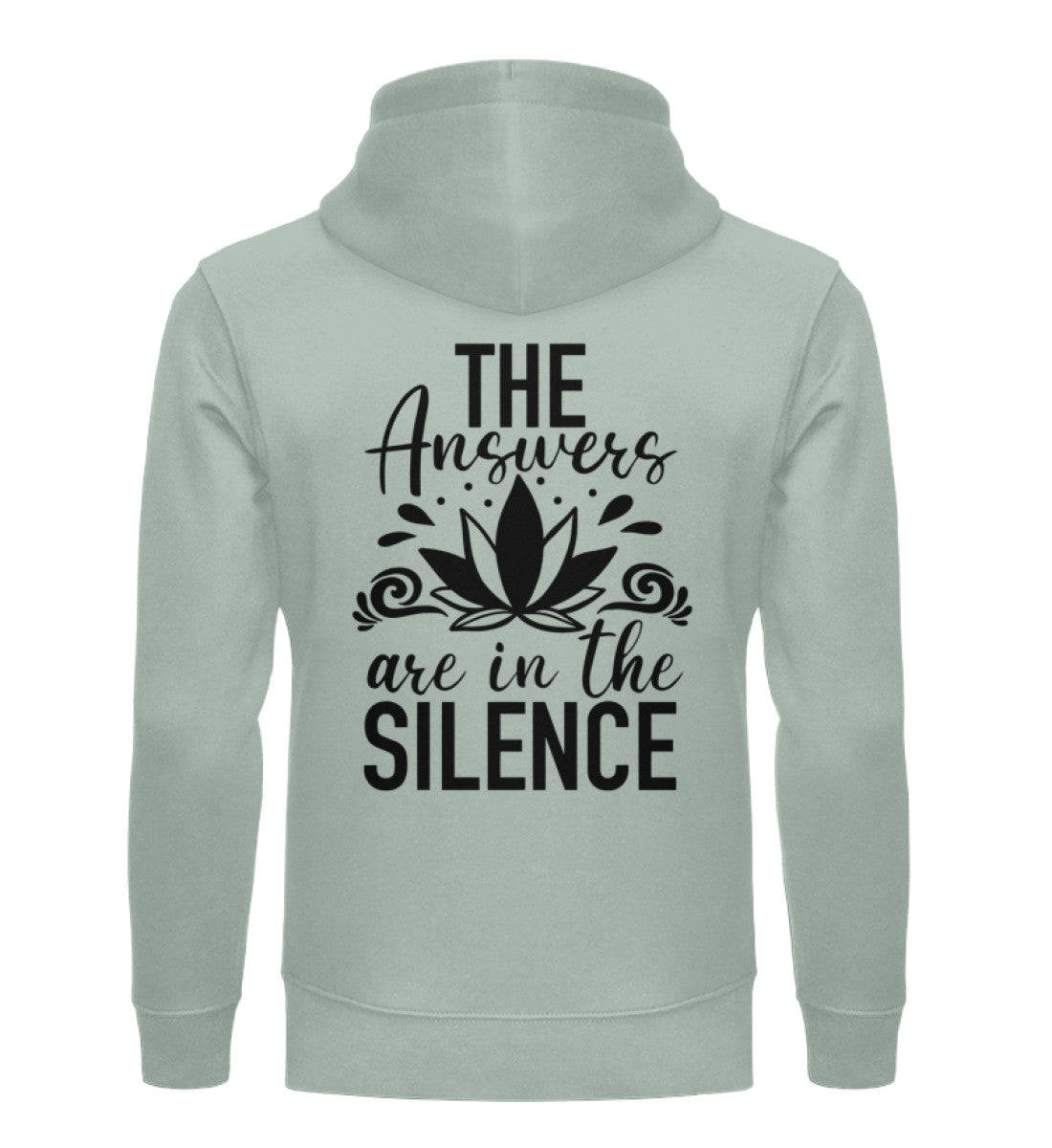 Organic Unisex Hoodie SILENCE Aloe