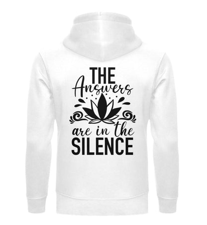 Organic Unisex Hoodie SILENCE White