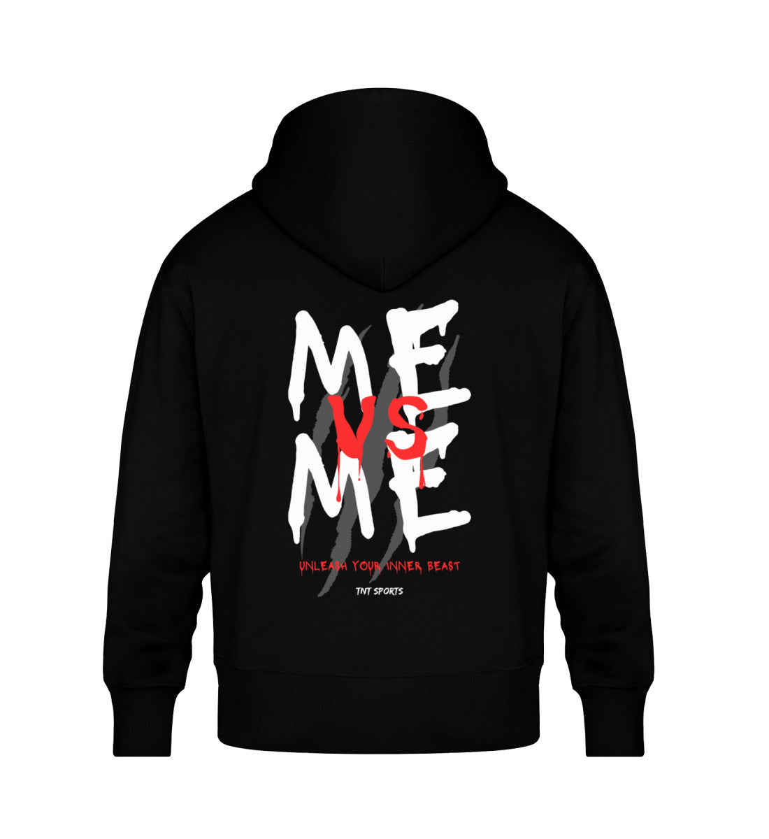 Organic Unisex Oversized Hoodie "ME VS ME" Schwarz