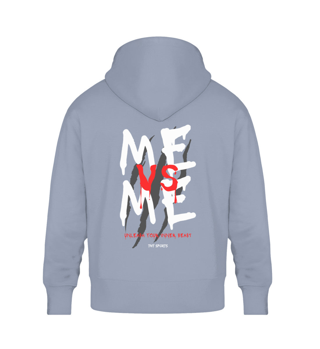 Organic Unisex Oversized Hoodie "ME VS ME" Serene Blue