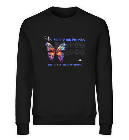 Organic Unisex Sweatshirt "BUTTERFLY" Schwarz