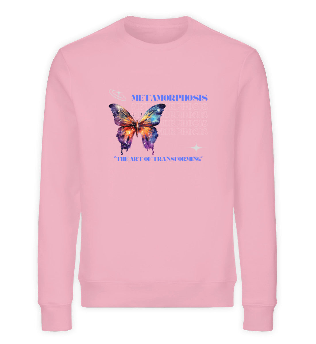 Organic Unisex Sweatshirt "BUTTERFLY" Cotton Pink