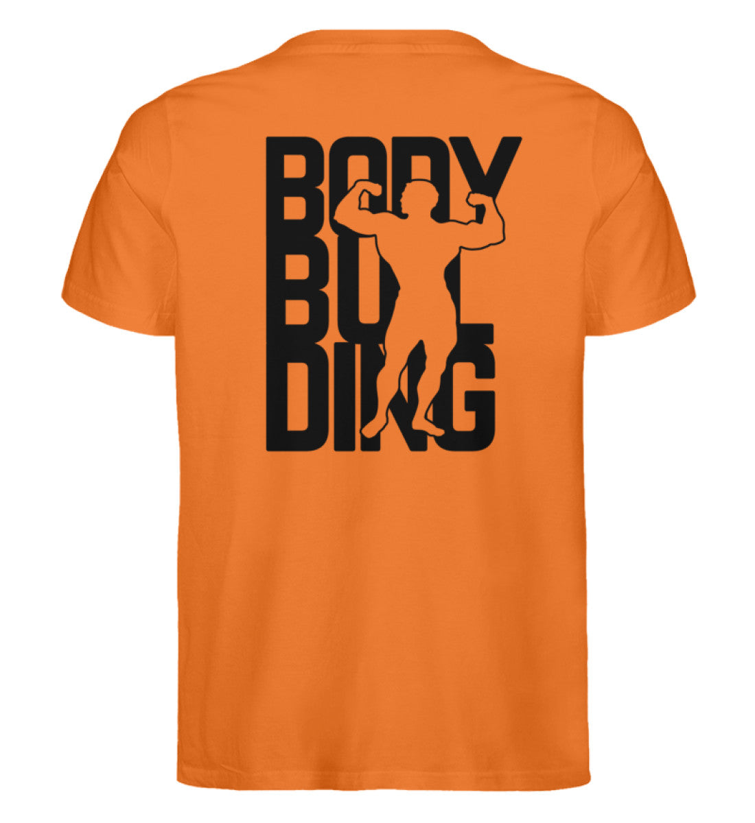 Organic Unisex T-Shirt "BODYBUILDING" Bright Orange