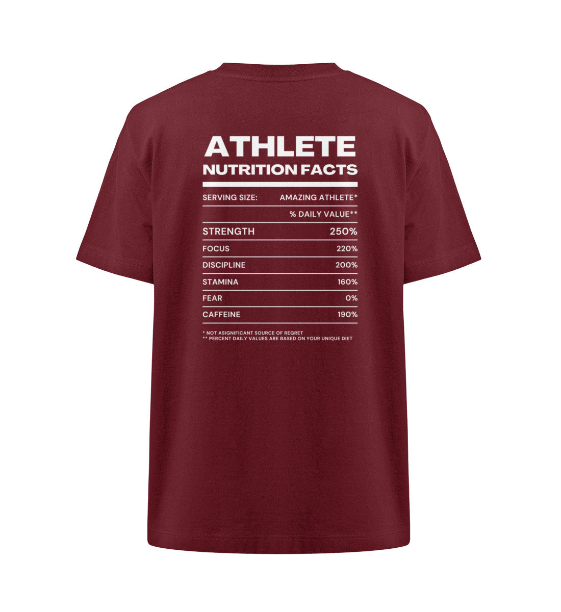 Organic Unisex Heavy Oversized T-Shirt "ATHLETE II" Burgundy