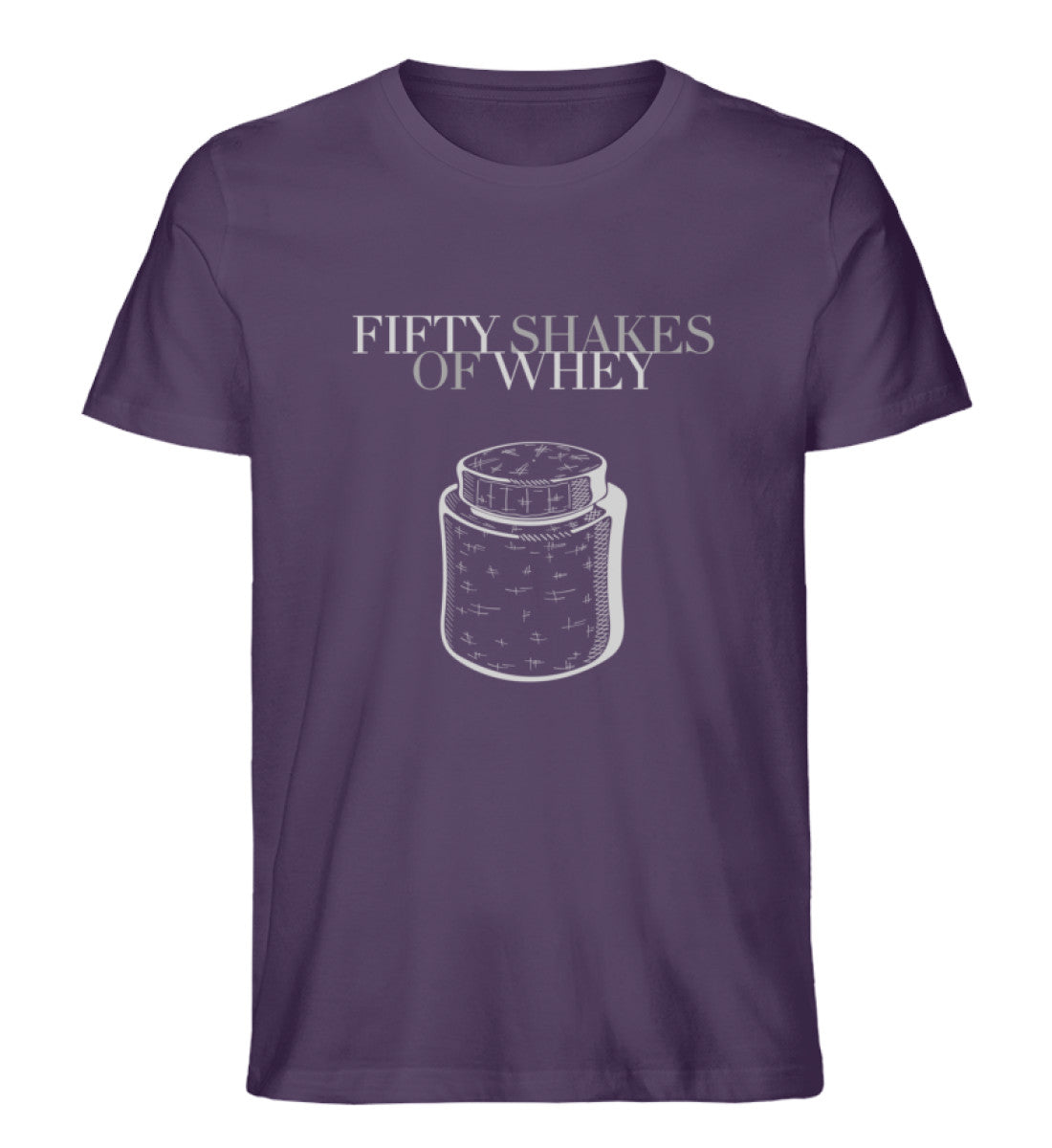 Organic Unisex T-Shirt "FIFTY SHAKES OF WHEY II" Plum