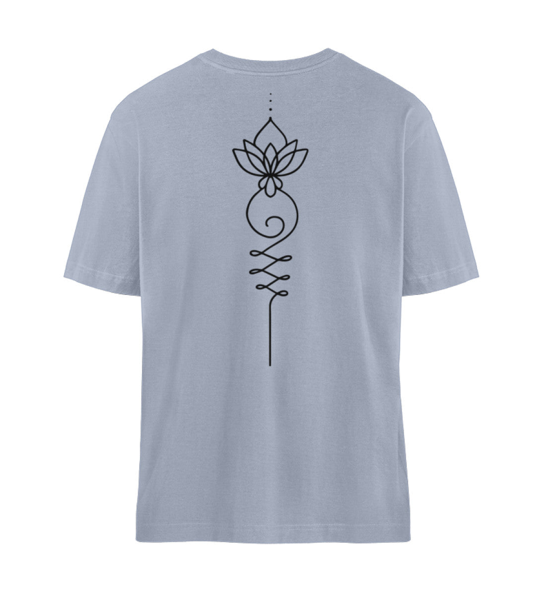 Organic Unisex Relaxed T-Shirt UNALOME LOTUS IV Serene Blue