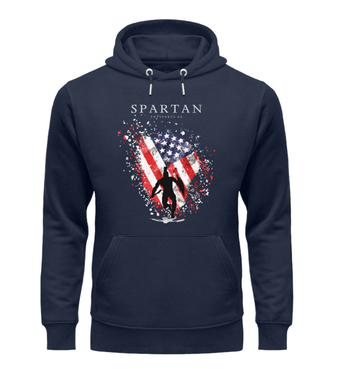 Organic Premium Unisex Hoodie "USA SPARTAN II" French Navy