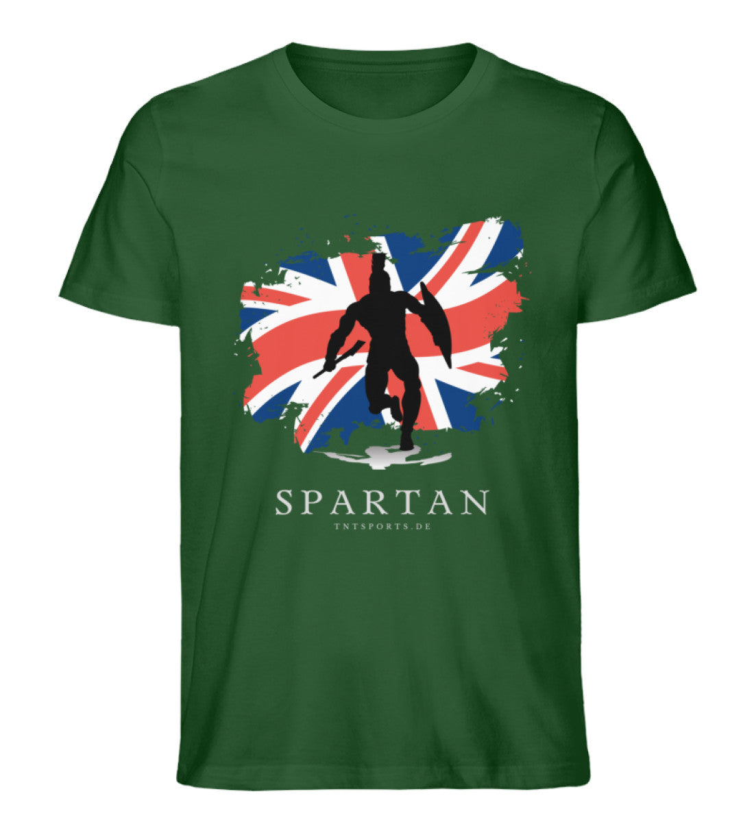 Organic Premium Unisex T-Shirt "UK SPARTAN" Dunkelgrün