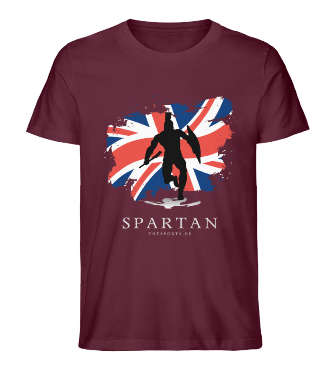 Organic Premium Unisex T-Shirt "UK SPARTAN" Burgundy