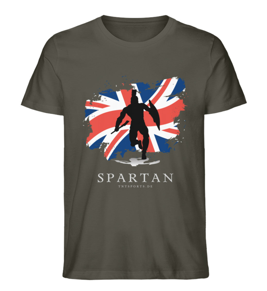 Organic Premium Unisex T-Shirt "UK SPARTAN" Khaki