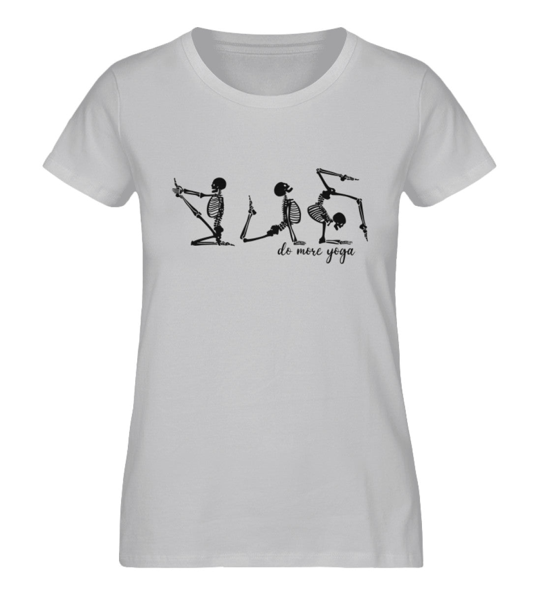 Organic Damen T-Shirt DO MORE YOGA Grau (Meliert)