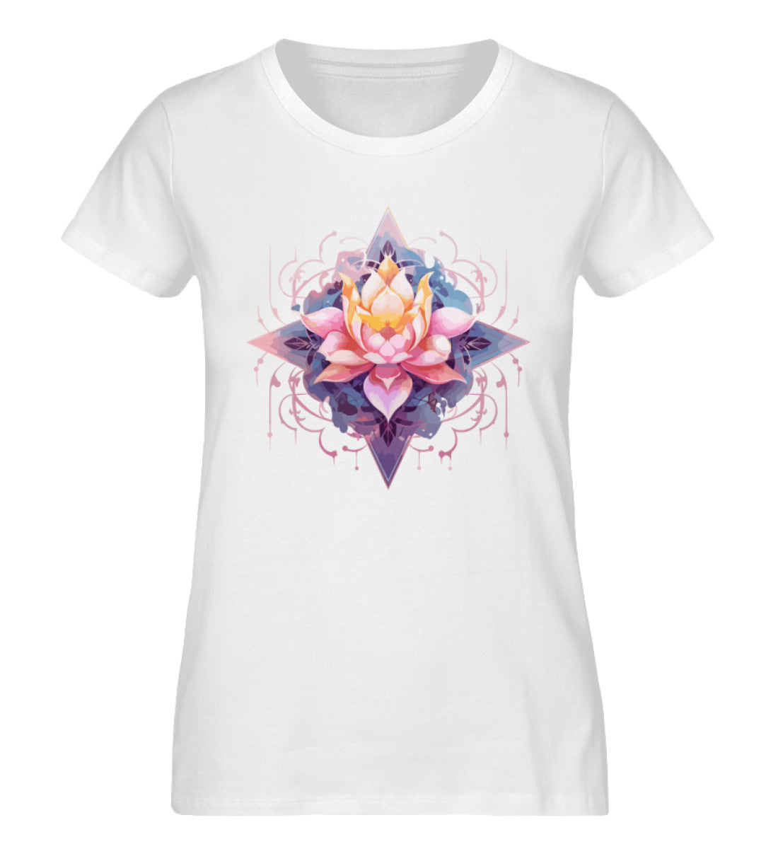Organic Damen T-Shirt LOTUS FLOWER White
