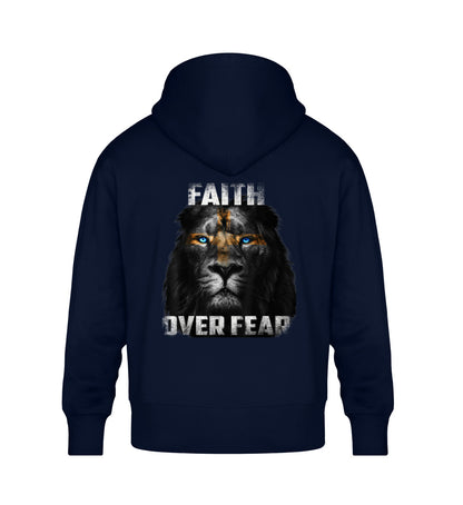 Organic Unisex Oversized Hoodie "FAITH" French Navy