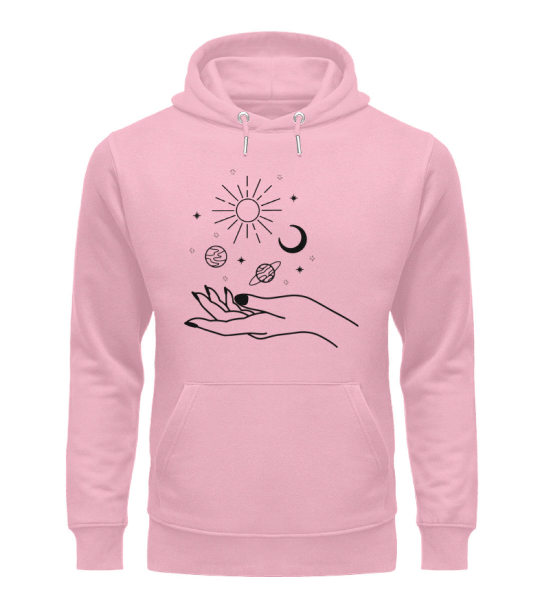 Organic Unisex Hoodie SYMBOLS Cotton Pink