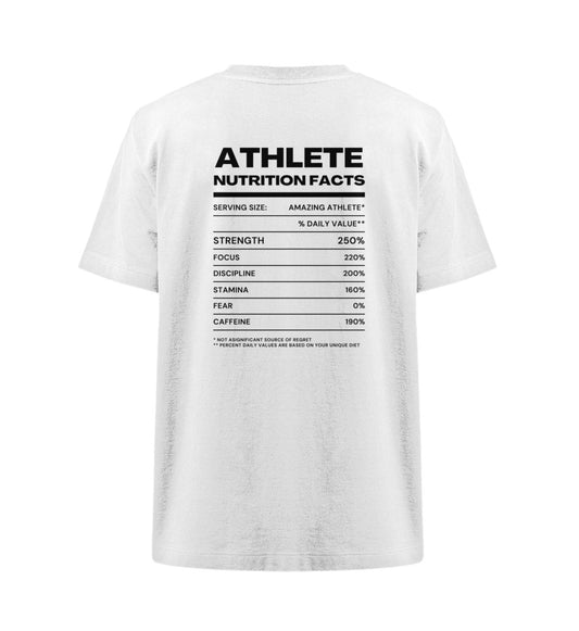 Organic Unisex Heavy Oversized T-Shirt "ATHLETE" White