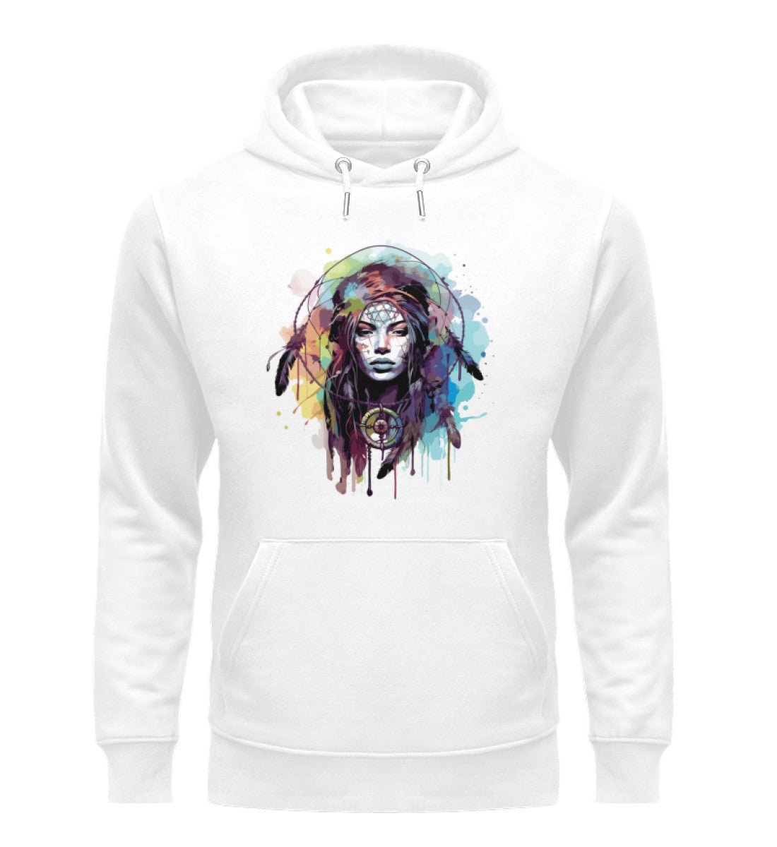 Organic Unisex Hoodie DREAMCATCHER - WOMAN White