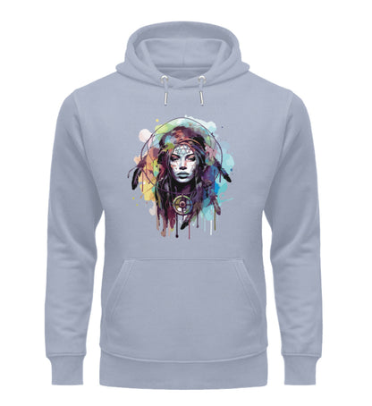 Organic Unisex Hoodie DREAMCATCHER - WOMAN Serene Blue