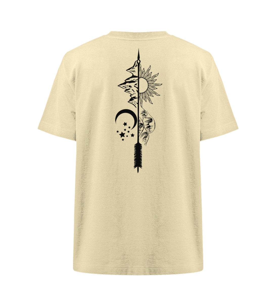 Organic Unisex Heavy Oversized T-Shirt "WILDERNESS" Natural Raw