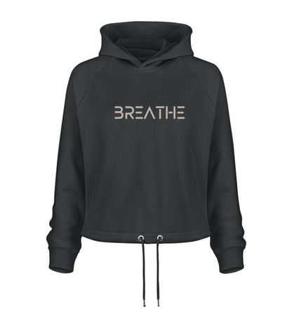 Damen Organic Boxcut Hoodie "BREATHE 2" India Ink Grey