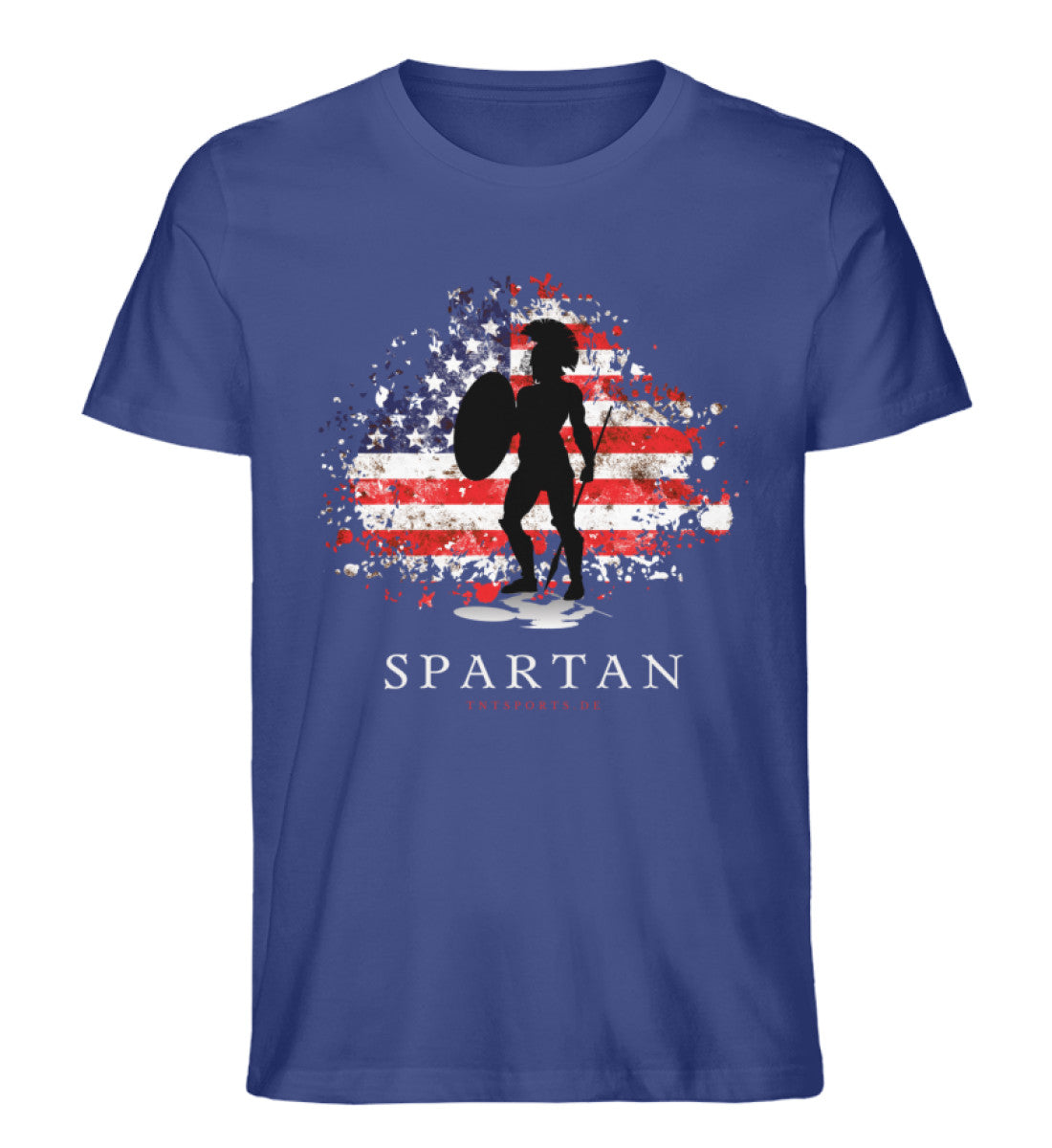 Organic Premium Unisex T-Shirt "USA SPARTAN" Worker Blue