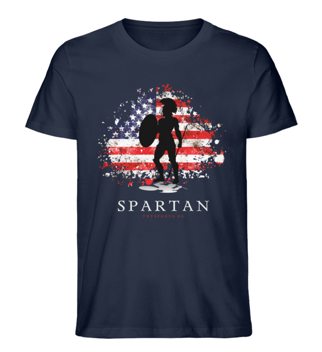 Organic Premium Unisex T-Shirt "USA SPARTAN" French Navy