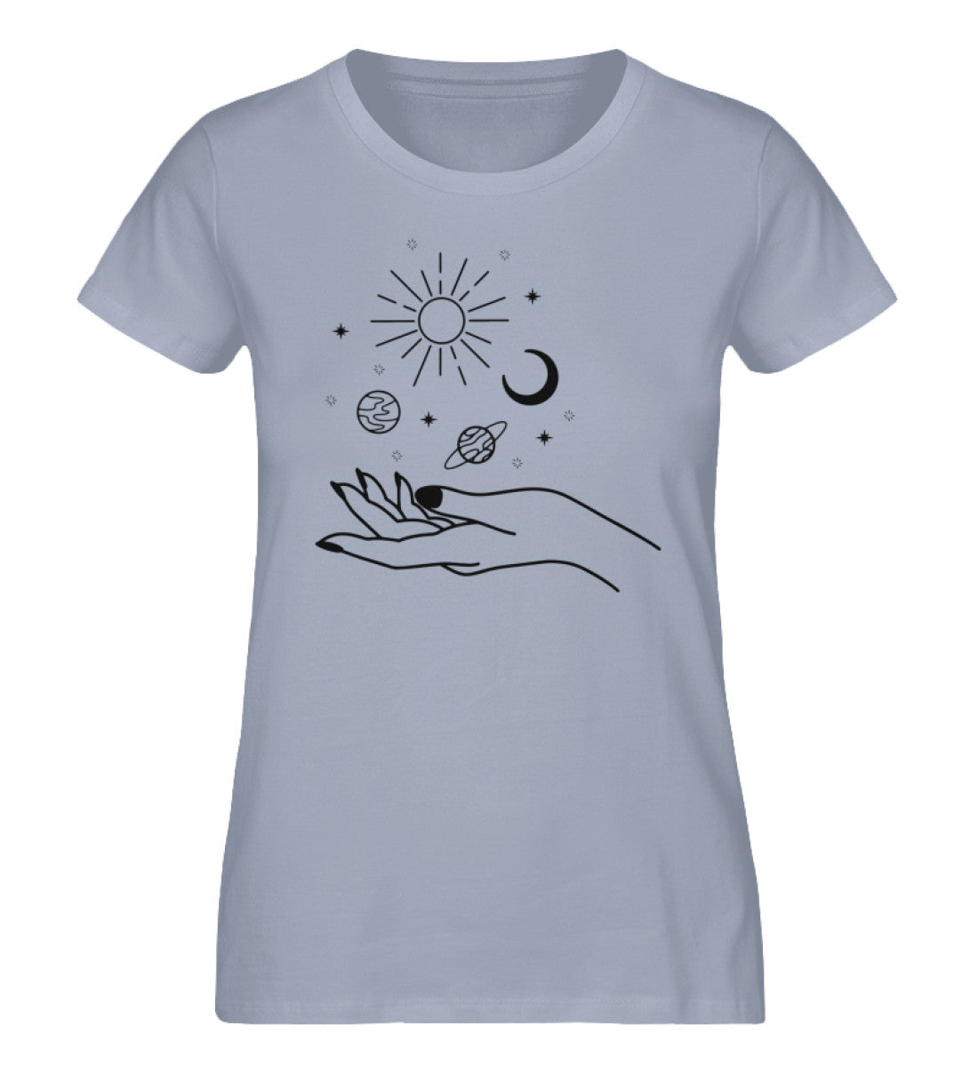 Organic Damen T-Shirt SYMBOLS Serene Blue