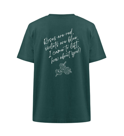 Organic Unisex Heavy Oversized T-Shirt "CAME TO LIFT" Glazed Green