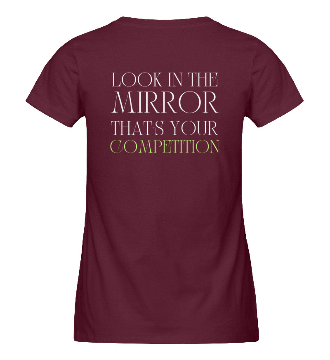 Organic Damen T-Shirt "MIRROR" Burgundy