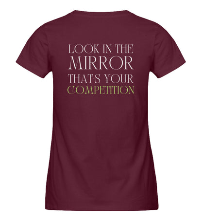 Organic Damen T-Shirt "MIRROR" Burgundy