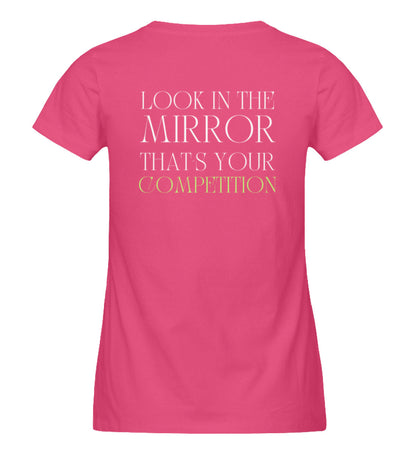 Organic Damen T-Shirt "MIRROR" Pink Punch