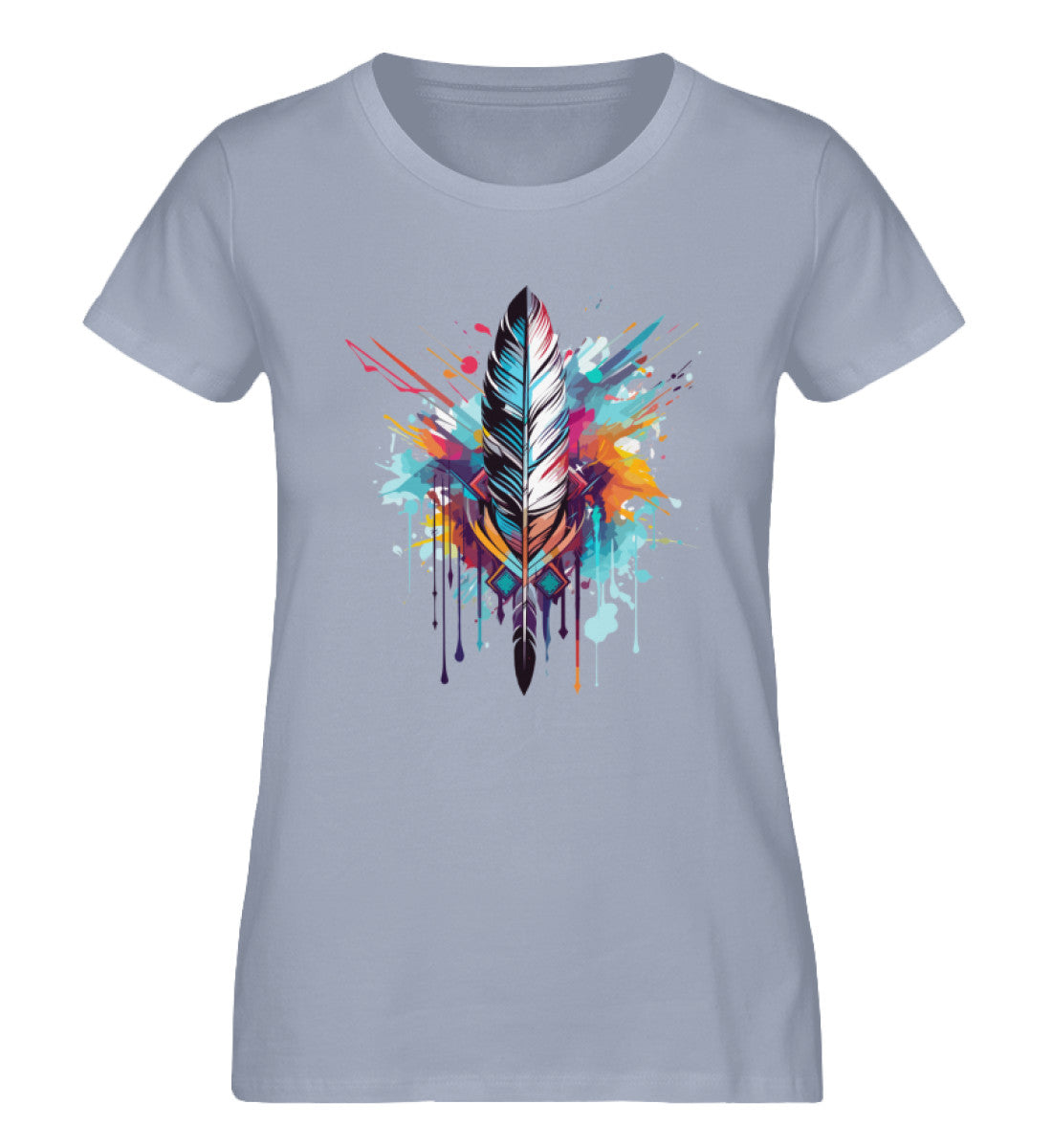 Organic Damen T-Shirt BOHO ARROW Serene Blue