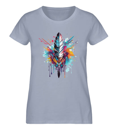 Organic Damen T-Shirt BOHO ARROW Serene Blue