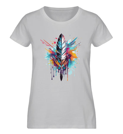 Organic Damen T-Shirt BOHO ARROW Grau (Meliert)