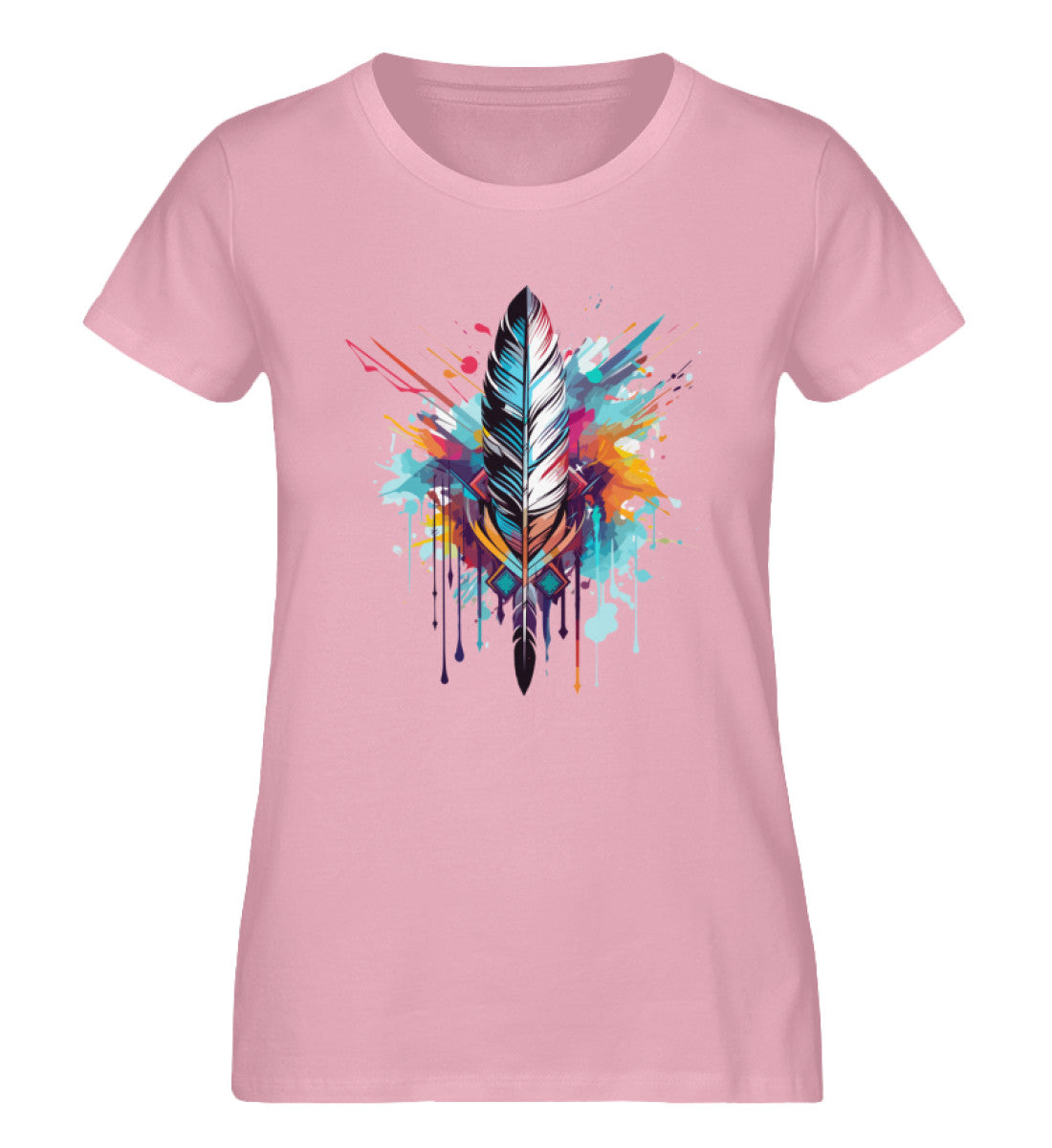 Organic Damen T-Shirt BOHO ARROW Cotton Pink