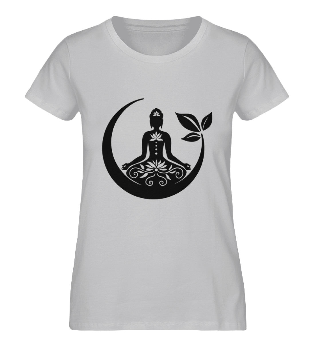 Organic Damen T-Shirt MEDITATION Grau (Meliert)