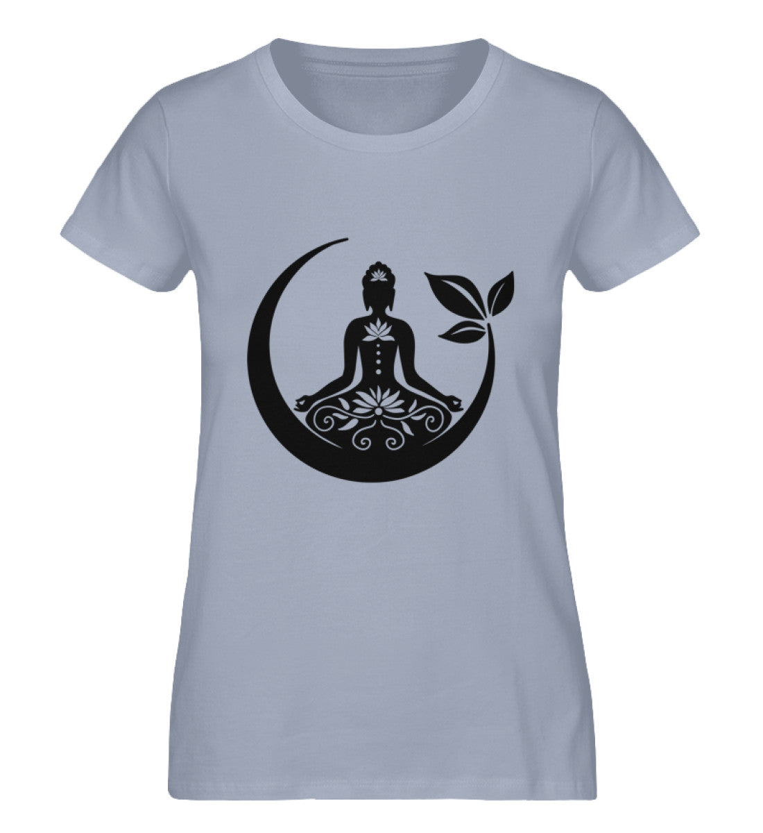 Organic Damen T-Shirt MEDITATION Serene Blue