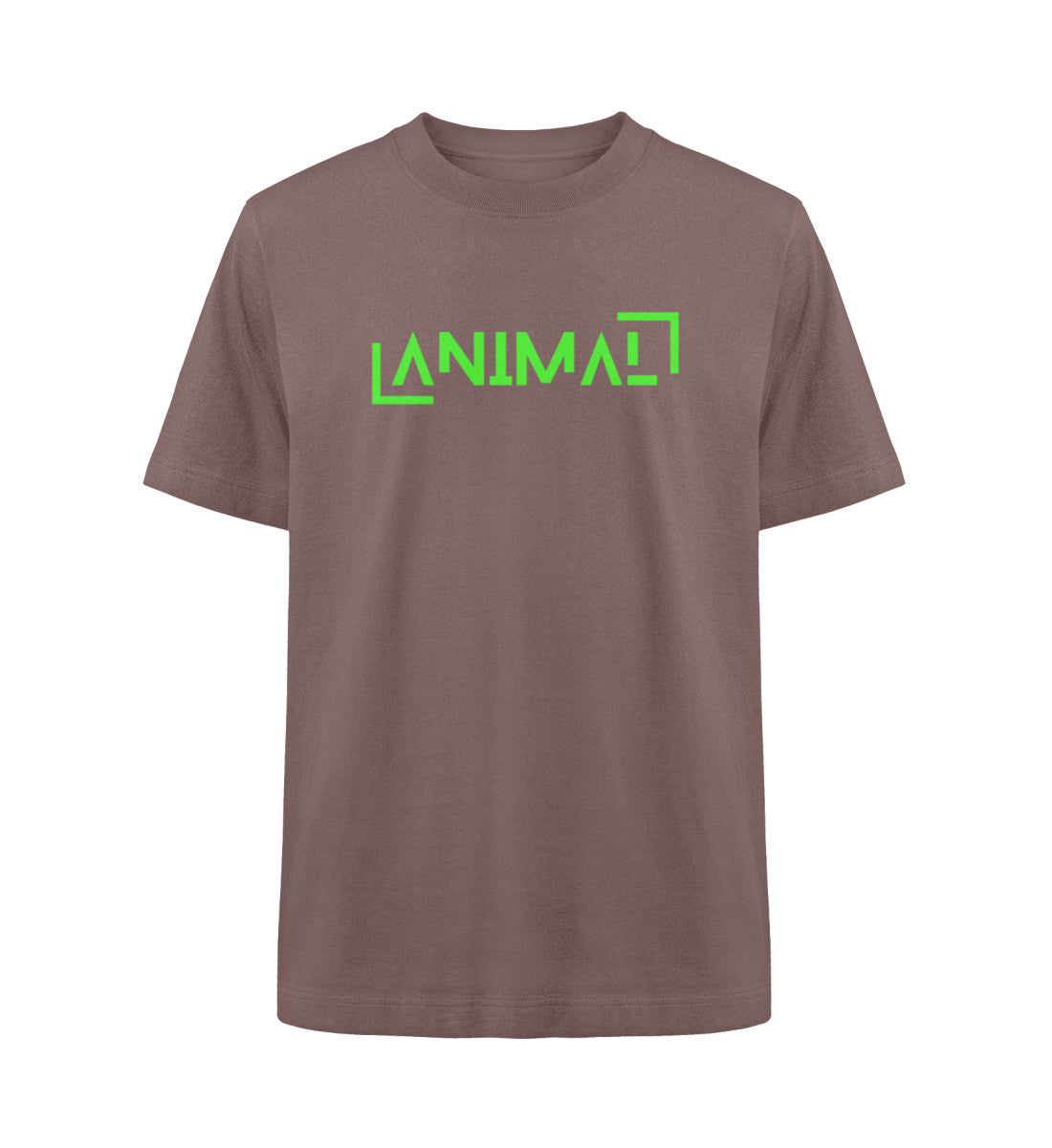 Organic Unisex Heavy Oversized T-Shirt "ANIMAL" Kaffa Coffee