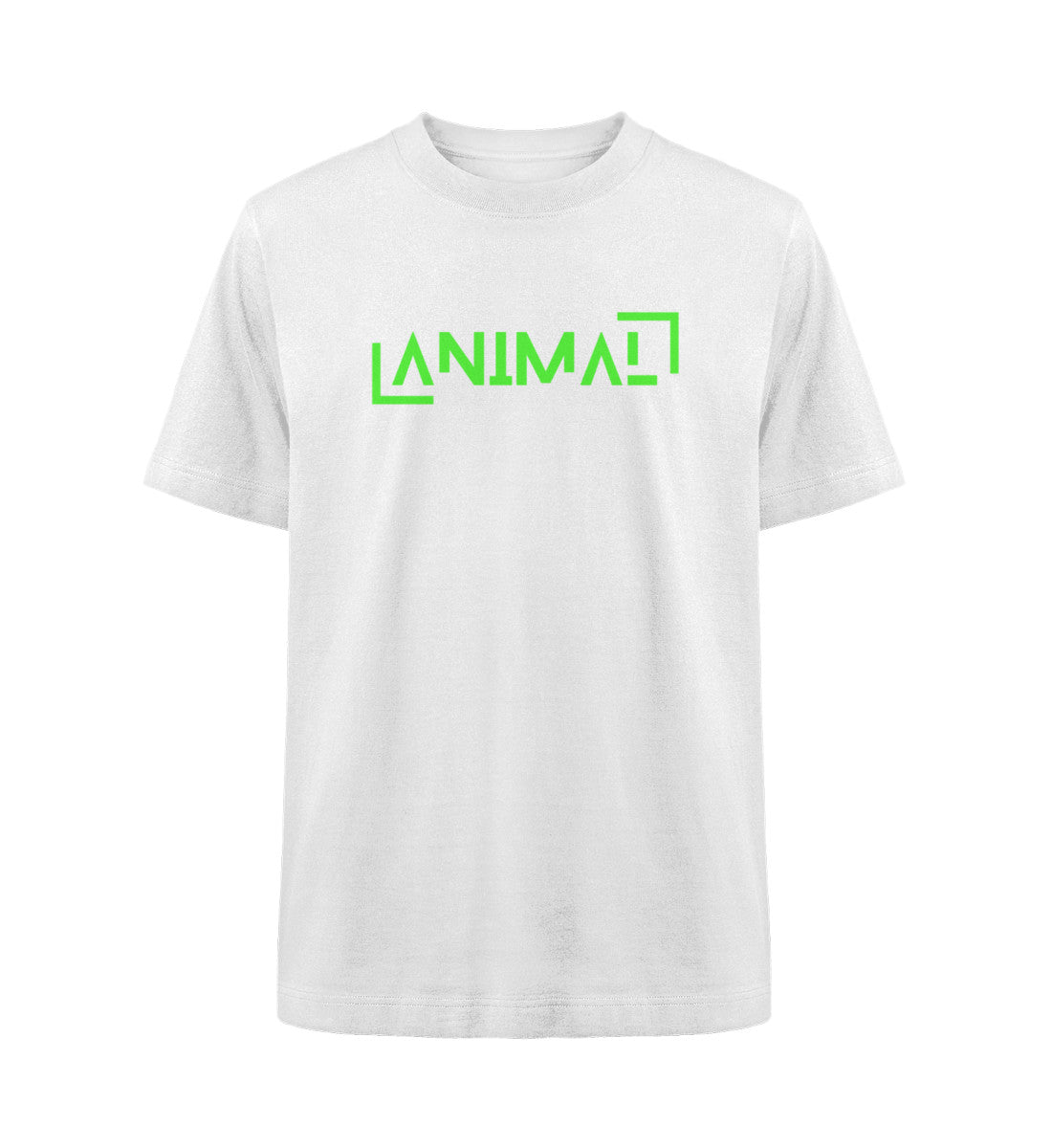 Organic Unisex Heavy Oversized T-Shirt "ANIMAL" White