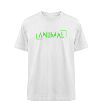 Organic Unisex Heavy Oversized T-Shirt "ANIMAL" White