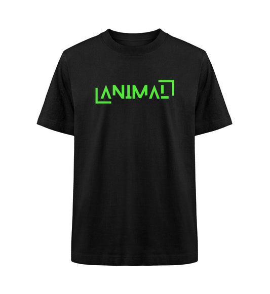 Organic Unisex Heavy Oversized T-Shirt "ANIMAL" Schwarz